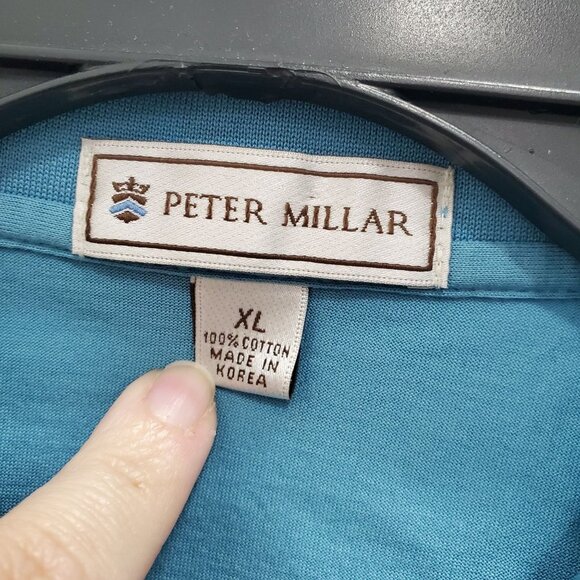Peter Millar Men's Soft Light Blue Embroidered Short Sleeve Polo‎ Size XL - Picture 3 of 4